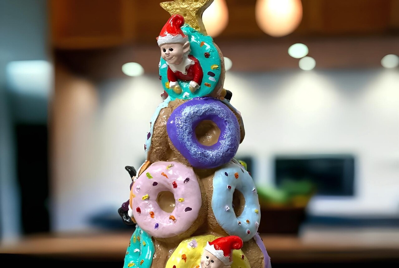 Decoratiune, CY0668, 10x10x32 cm, Poliester, Multicolor