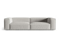 Canapea 5 locuri, Nuria-215, Micadoni Home, 290x110x72 cm, tesatura structurata chenille, gri deschis