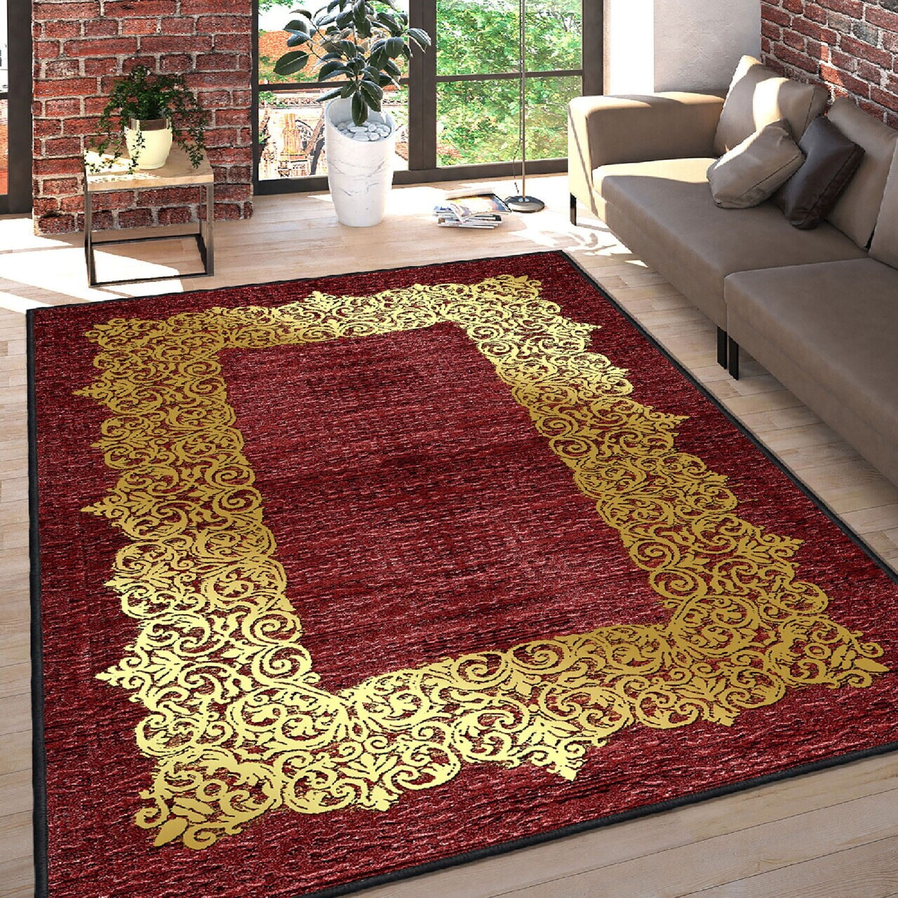 Covor Els2395 160x230 cm Catifea Multicolor