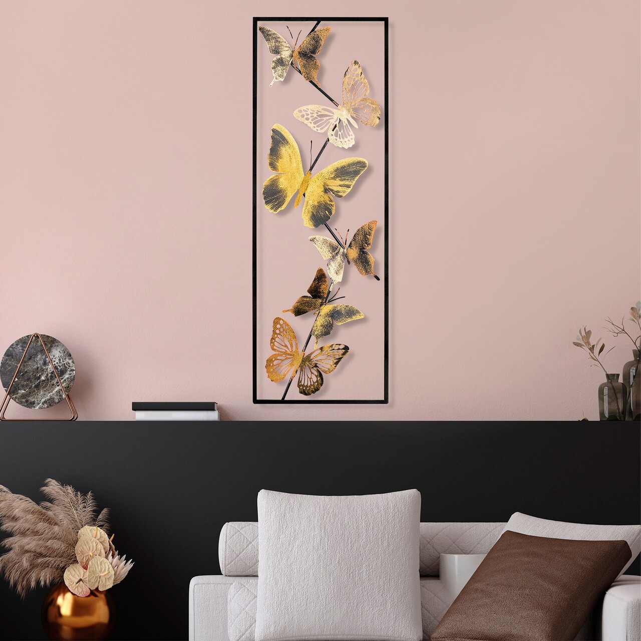 Decoratiune de perete, Tavus 3, Dimensiuni: 32 x 90 x 4 cm, Multicolor - view 3
