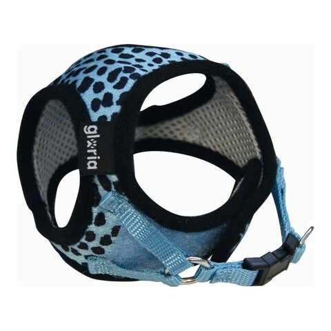 Ham pentru caini leopard, gloria, marime m, 27-35 cm, albastru