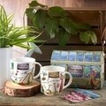 Set 2 cani in cutie cadou, The Gardeners, Churchill, portelan chinezesc Fine China, 400 ml