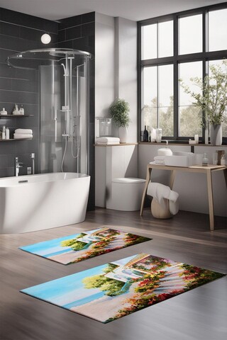 Set covorase de baie, Cartwright, CT-5138, Poliester, Multicolor