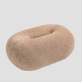 Taburet Luncta, Homla, 82x52x34 cm, MDF/lemn/poliester, bej