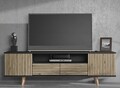 Comoda TV, Cordelia, FRN-9000, Lemn / Negru / Pin Atlantic
