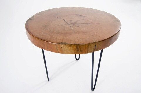 Masuta de cafea, massive design, soloma, nuc / negru