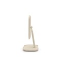 Oglinda cosmetica cu tava, Brabantia, Soft Beige, reglabila la 360 grade, factor marire x 5, 20x12.6x28.3 cm, polipropilena, bej