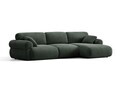 Coltar dreapta 6 locuri, Ophelia, Micadoni Home, 297x164x84 cm, tesatura structurata, verde muschi