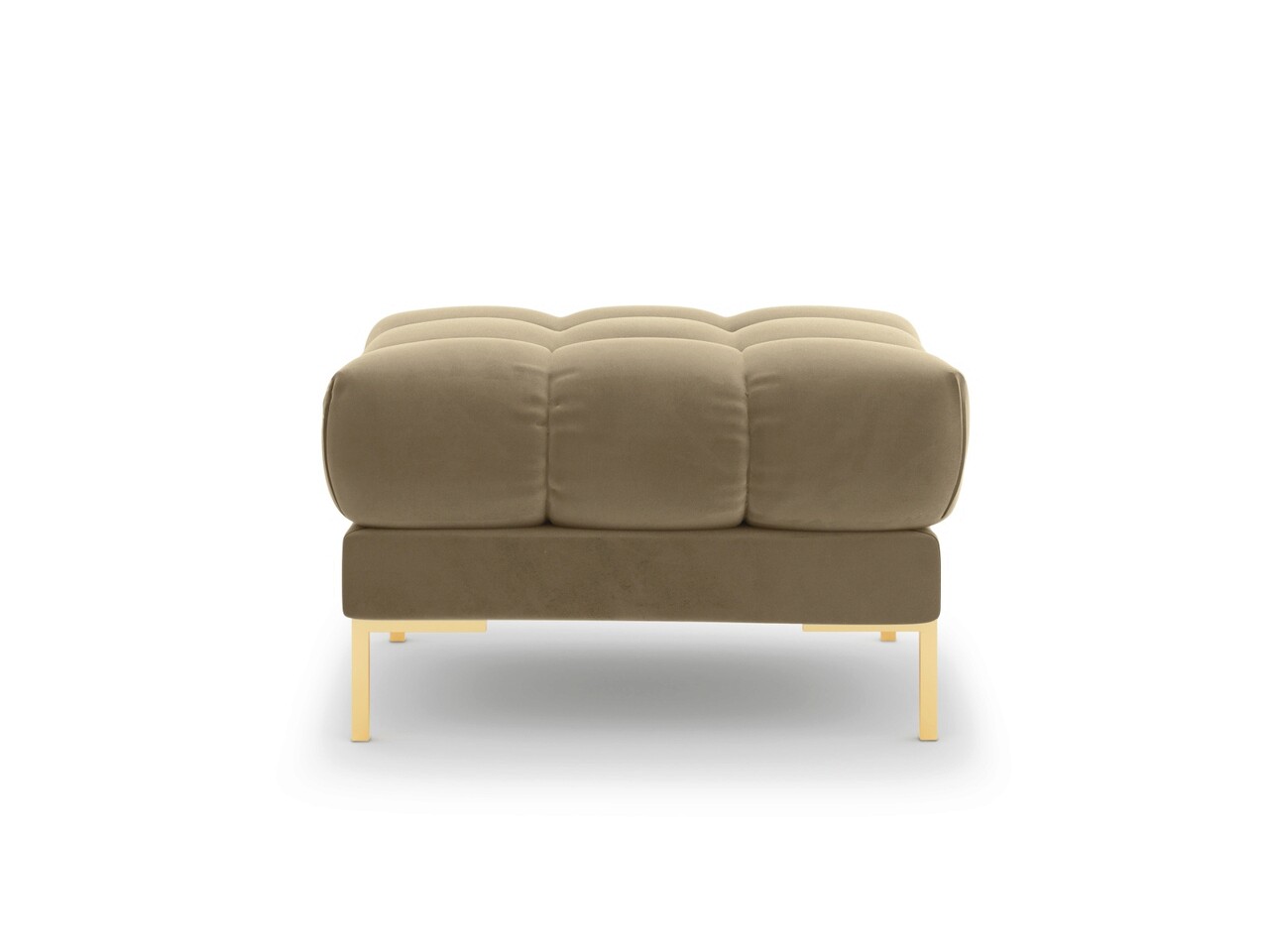 Taburet, Mamaia, Micadoni Home, GL, 60x60x41 cm, catifea, bej - 1 | YEO