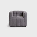 Fotoliu Biskoto, Homla, 80x68x65 cm, lemn/textil, gri