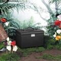 Cutie pentru bijuterii cu 2 sertare si oglinda Vasagle, 26 x 17 x 18 cm, negru