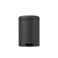 Cos de gunoi cu pedala, Brabantia, NewIcon Mineral Infinite Grey, 5 L, 27.2x20.5x29.1 cm, otel, gri