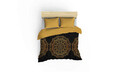 Lenjerie de pat dubla (FR), Alvina - Gold, Cotton Box, Bumbac Satinat