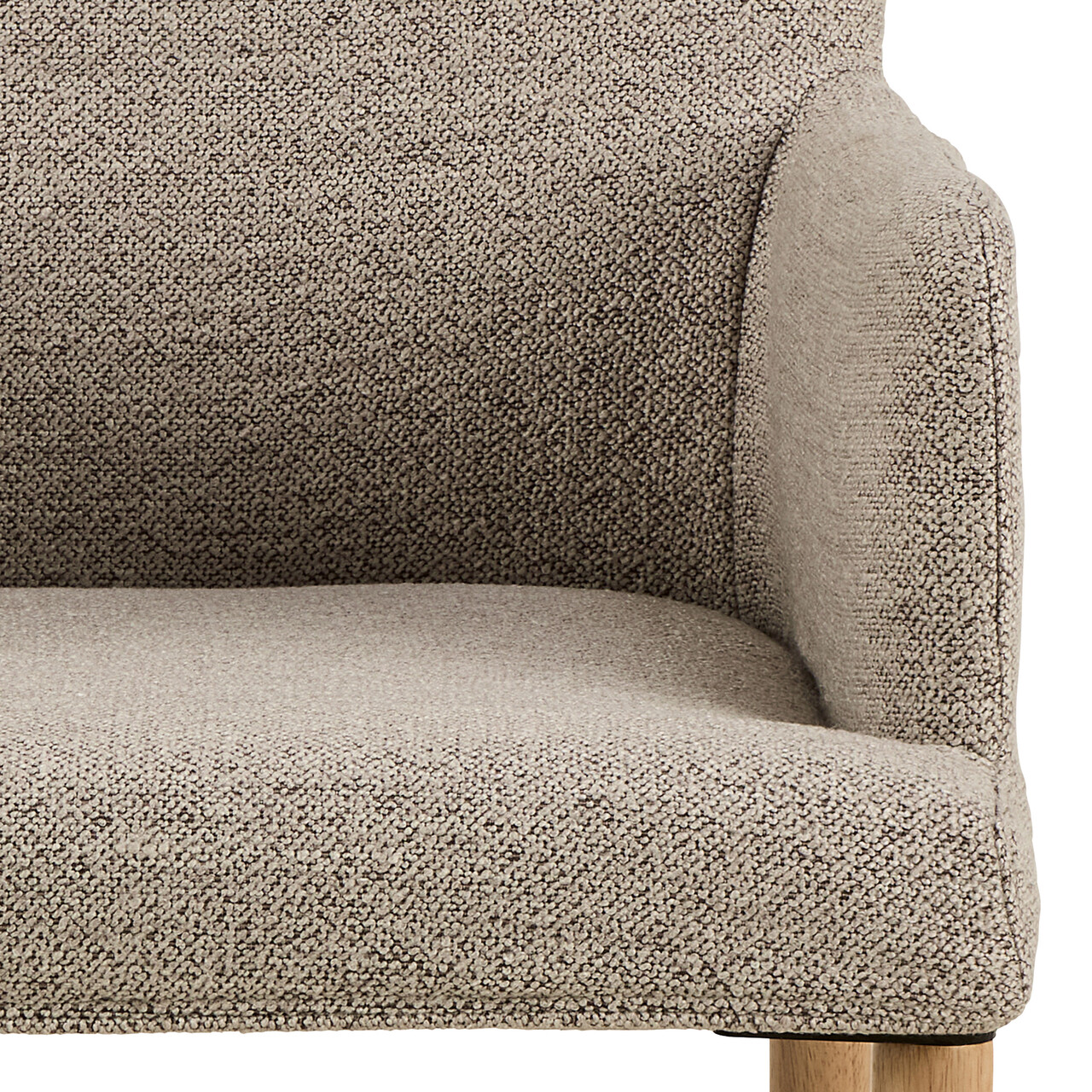 Scaun Zoe, Actona, 56x60x83 cm, tesatura Boucle/lemn de cauciuc, bej - view 4