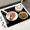 Set tigai cu capac si maner detasabil 5 piese, Passet, InnovaGoods, Ø26, Ø20, Ø18 cm, aluminiu/sticla, bej