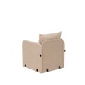 Canapea extensibilă cu 1 loc, Futon, 859FTN2884, Metal , Bej
