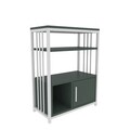 Corp biblioteca, Zena Home, Letos, 60x80x29.6 cm, PAL, Verde/Alb