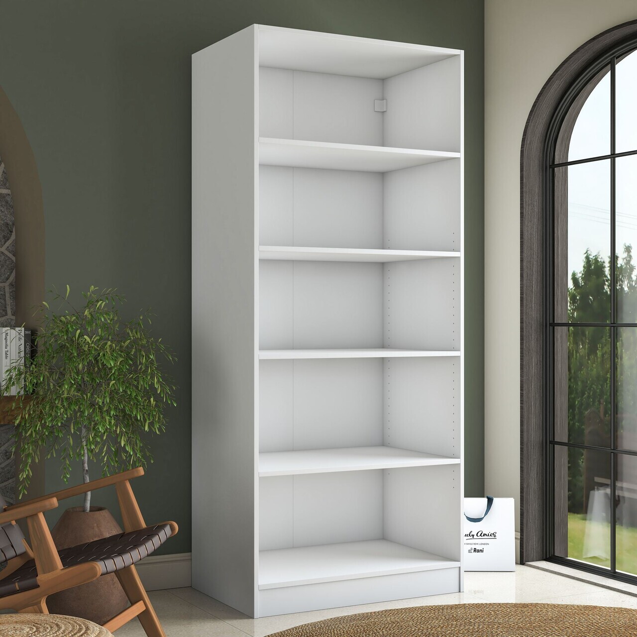 Dulap pentru haine, Hanah Home, BA231, 90x210x57.5 cm, PAL melaminat, Alb - view 8