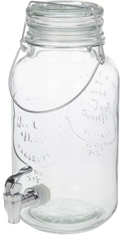 Dispenser pentru bauturi, 4L, 14.5×14.5×32 cm, sticla Excellent Houseware