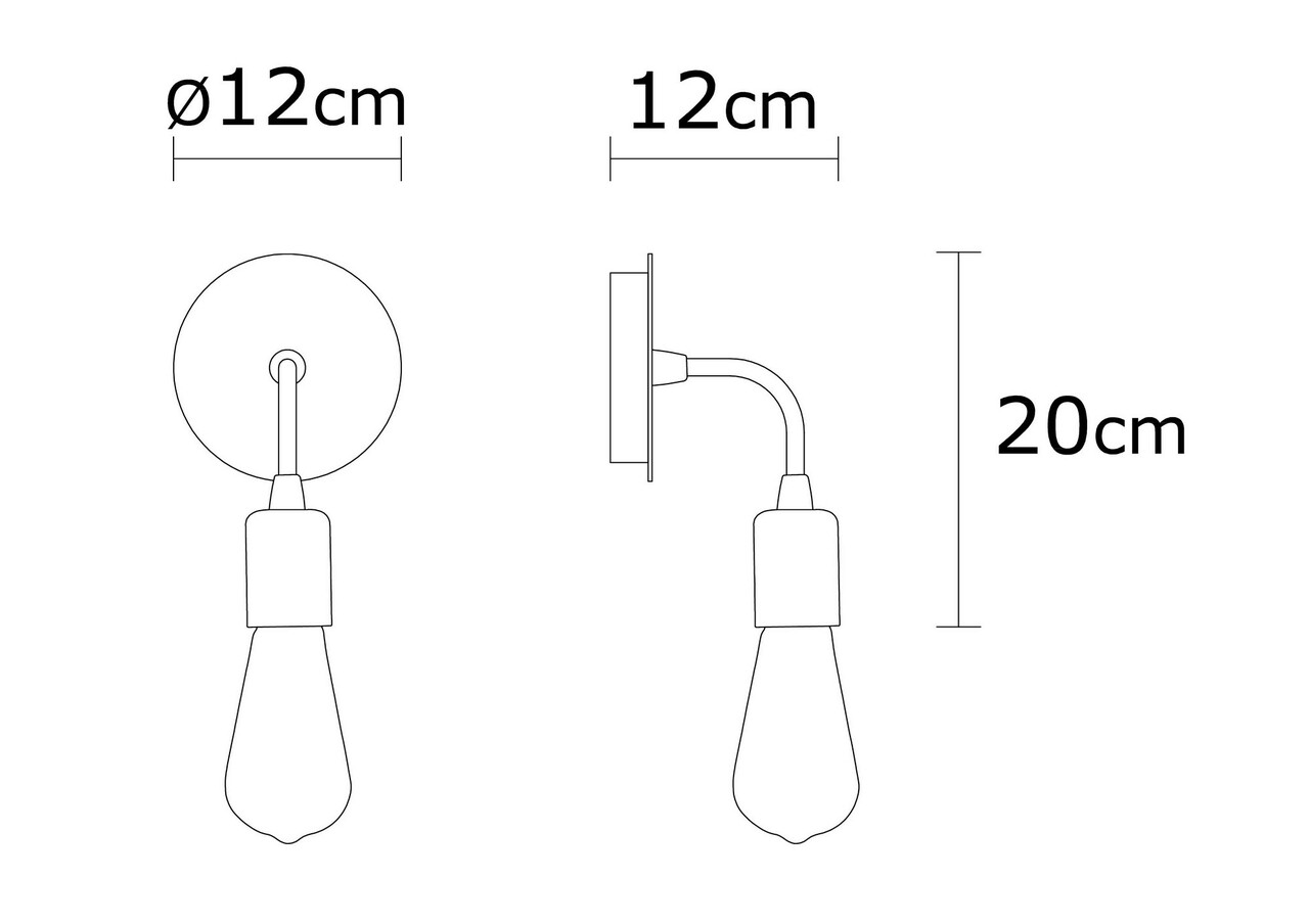 Aplica de perete, Alby, 525NOR3187, Metal, Cupru - 2 | YEO