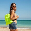 Sezlong gonflabil fara pompa Soflfex InnovaGoods, umflare rapida cu ajutorul vantului,  240x70 cm, poliester Oxford 210T, verde