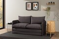 Canapea extensibilă cu 2 locuri, Futon, 859FTN2887, Metal , Gri