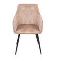 Scaun Satori, Homla, 62x58x79 cm, poliester/metal/MDF, bej