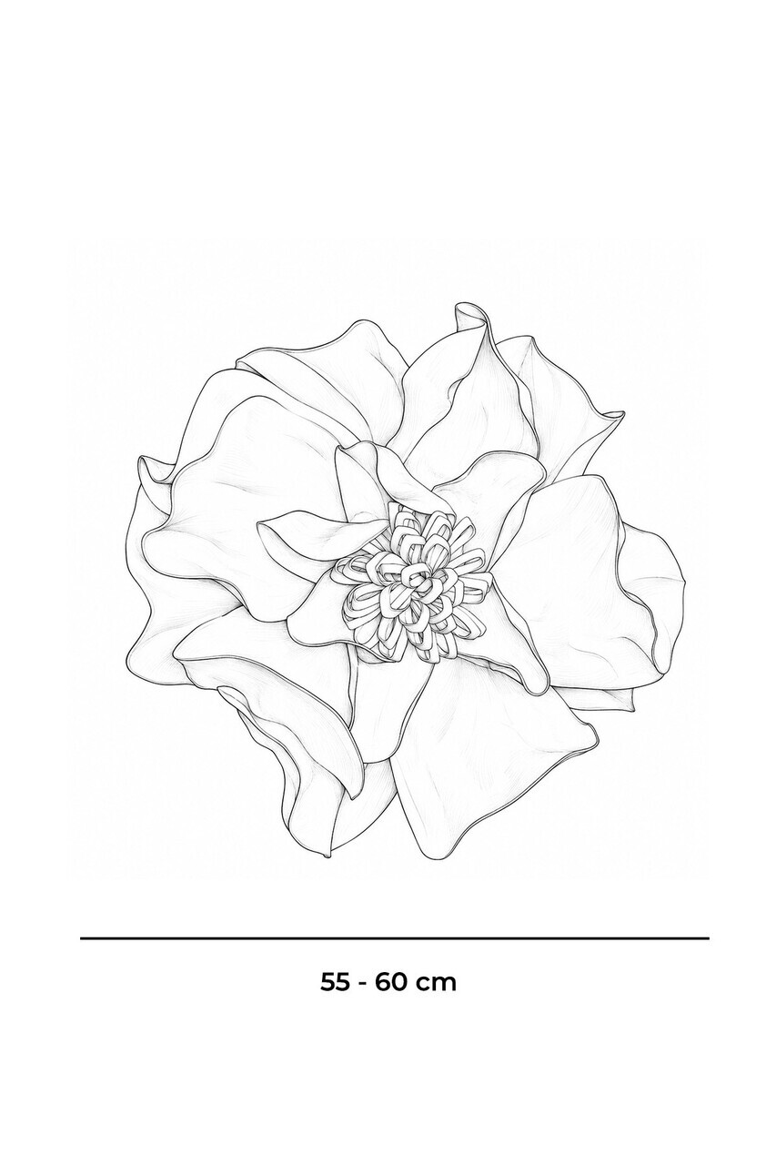 Decoratiune de perete, DM0020, Dimensiune: Ø55-60 cm, Alb — imaginea 4