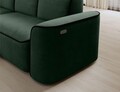 Coltar stanga 4 locuri ELTAP, Ume, 287x190x88 cm, lemn/poliester, verde inchis/negru