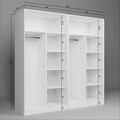 Dulap pentru haine, Miwood, Lucas 1600-87, Alb