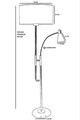 Lampadar, Luin, 534LUN4277, Metal, Gri deschis