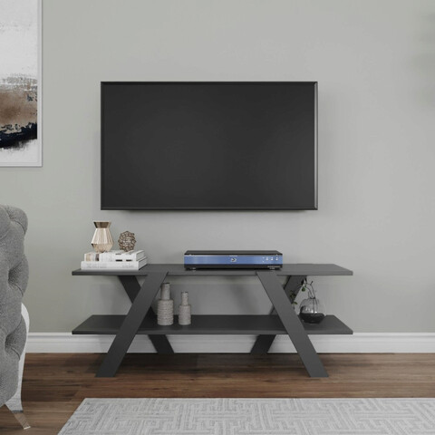 Comoda tv, kalune design, april, 120x45x33.1 cm, antracit