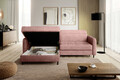 Coltar extensibil stanga 3 locuri ELTAP, LT-24TOU, Gomsi, 228x165x100 cm, lemn/poliester, roz