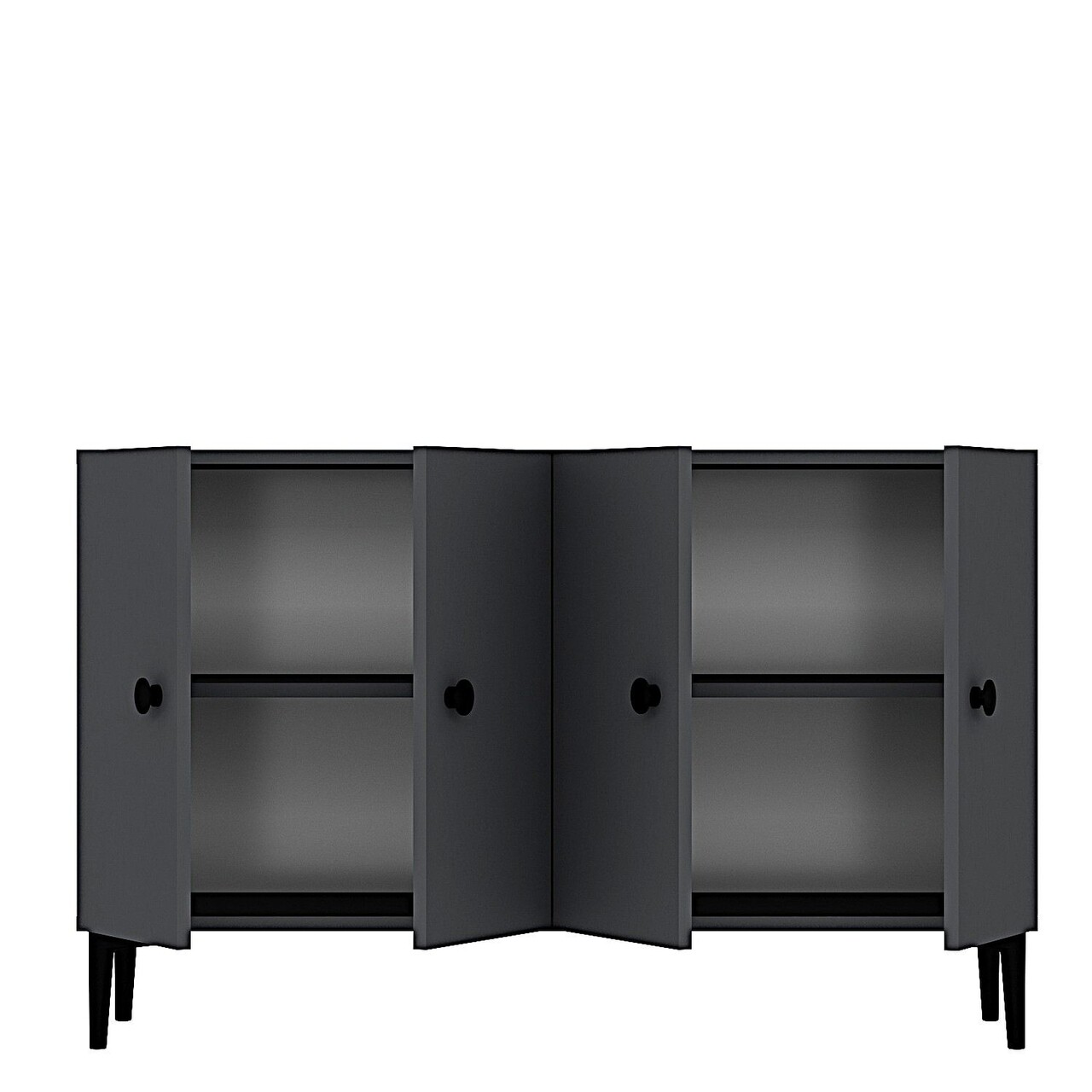 Consola, Hanah Home, Pella 120, 120x75x32 cm, Antracit - view 7