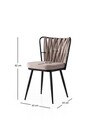 Set scaune 2 piese, Nmobb, Kuşaklı, Negru / nurcă