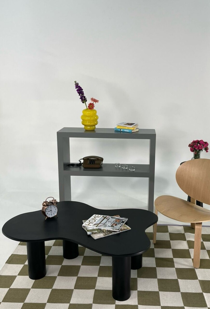 Masuta de cafea, Rotexa, Bloom, 110x40x70 cm, Negru - 1 | YEO