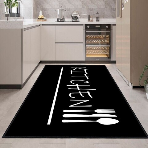 Covor, Eexfab869-Klm, 80x120 cm, Alb/Negru