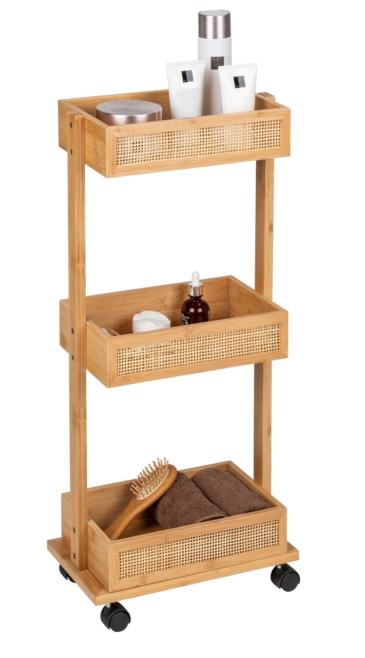 Organizator baie, Wenko, Allegre, 18.5 x 71.5 x 32 cm, bambus/ratan, natur - 2 | YEO