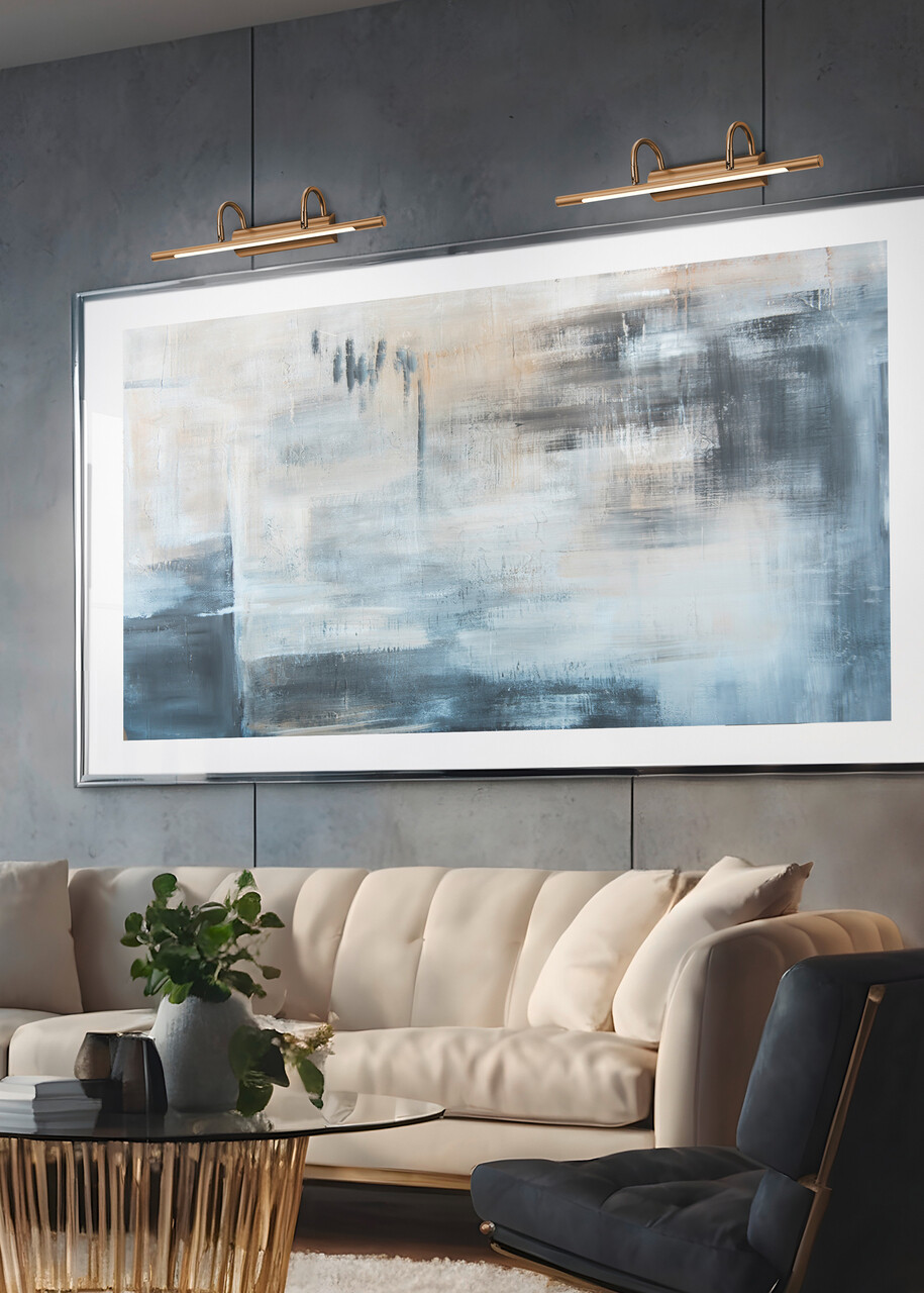 Aplica de perete Cuadro, TRIO, 48x10.5 cm, 8W, 1x SMD, metal, bronz antic