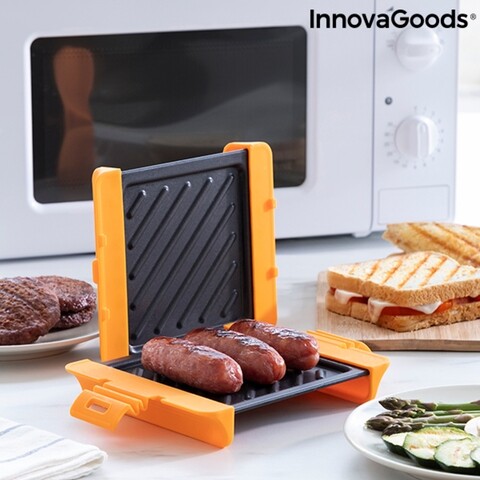 Gratar pentru microunde Grillet InnovaGoods, 15×19.5×5.8 cm, silicon imagine noua 2022
