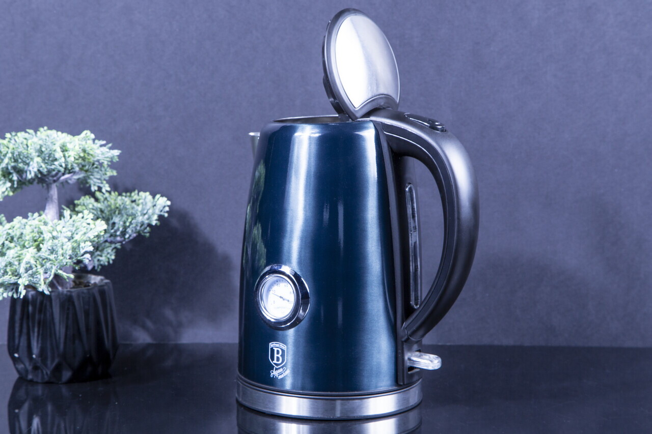 Ceainic electric cu termometru Berlinger Haus, Aquamarine, 1.7 L, inox, blue - imagine 2