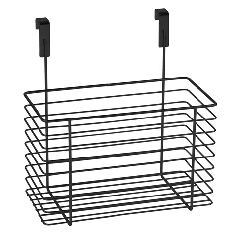 Suport depozitare pentru dulap, wenko, large black, 24 x 24.5 x 15 cm, metal/plastic, negru