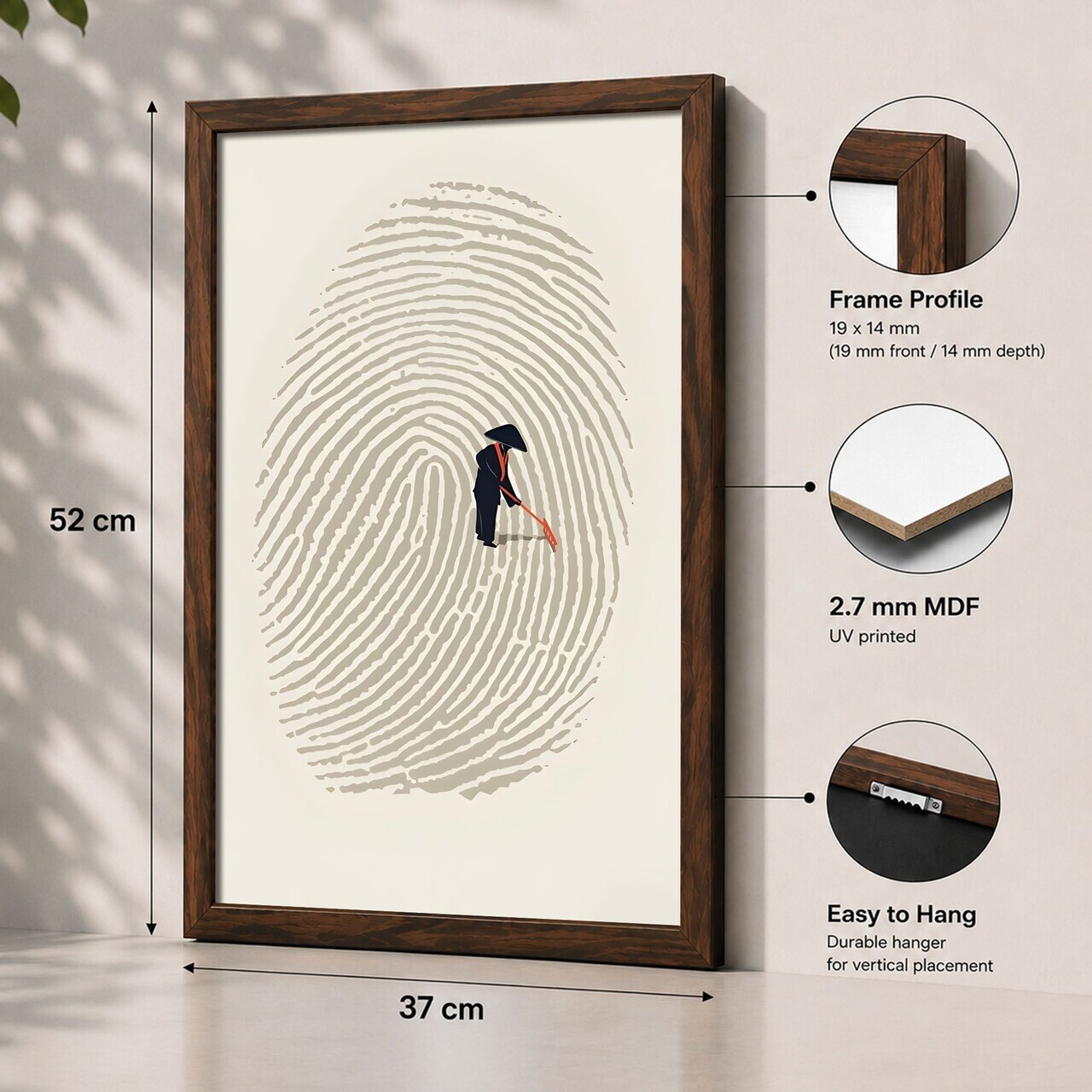 Tablou decorativ, 3752KACT-013, Fundal: 100% MDF (Grosime: 2,7 mm) Vopsire: Imprimare UV, Multicolor — imaginea 2