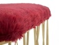 Bancheta Amelie Bordeaux, Mauro Ferretti, 91.5 x 40.5 x 46 cm, fier/poliester