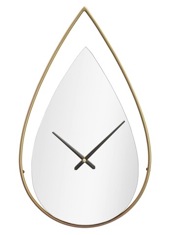 Ceas de perete drop, mauro ferretti, 30x4.5x50 cm, fier, auriu