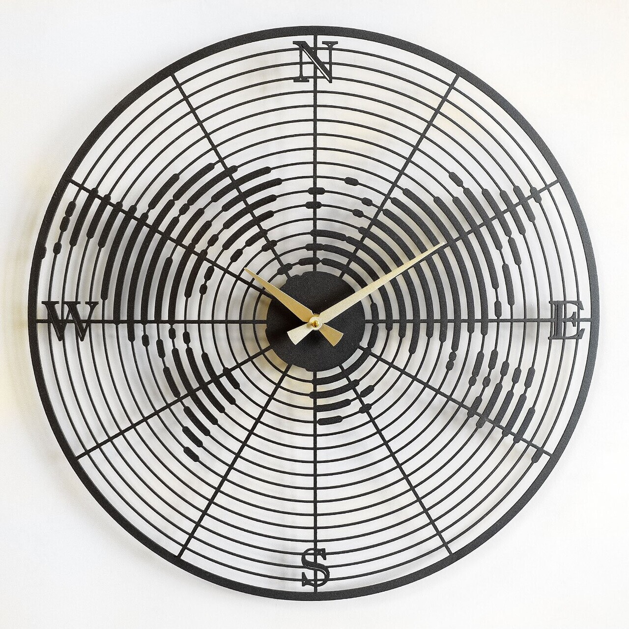 Ceas de perete, Coordinate Metal Wall Clock, Dimensiune: 49 x 49 cm, Negru — imaginea 3