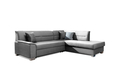 Coltar extensibil dreapta 4 locuri ELTAP, BR51, Bergen, 247x214x83 cm, lemn/poliester, gri