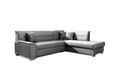 Coltar extensibil dreapta 4 locuri ELTAP, BR51, Bergen, 247x214x83 cm, lemn/poliester, gri