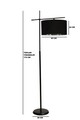 Lampadar, Luin, 534LUN3217, Metal, Negru / Crom