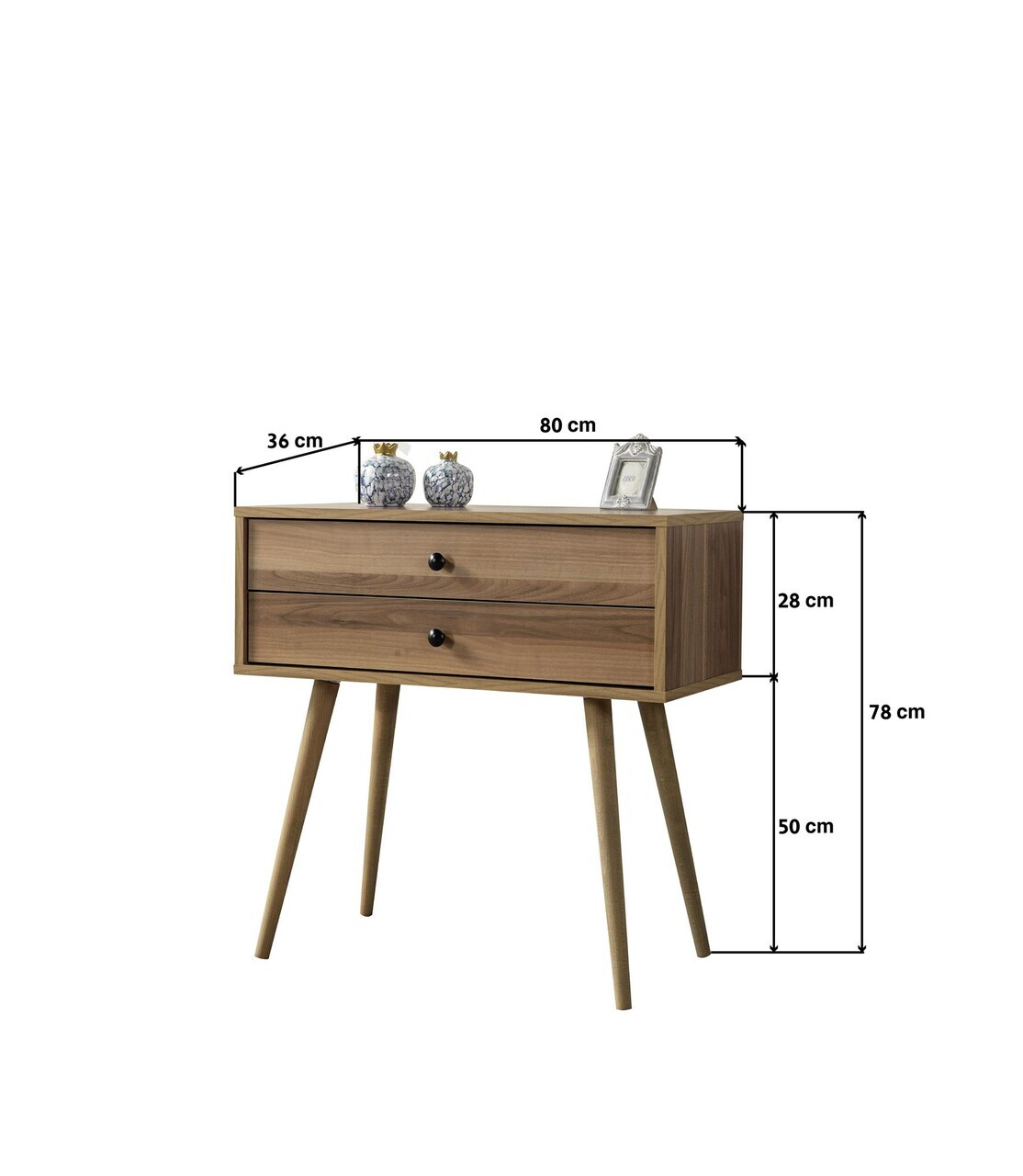 Dulap, Hanah Home, Vita 5205, 80x78x36 cm, PAL, Maro — imaginea 6